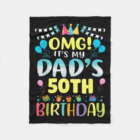 Couverture Polaire Omg Son My Dads 50e Anniversaire Doux 50 Ans (Devant)