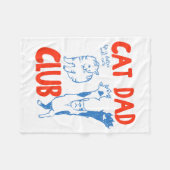 Couverture Polaire (on Back) Cat Dad Club Life Is Better With Cats Fa (Devant (Horizontal))