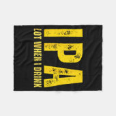 Couverture Polaire (on Back) Ipa Lot When I Drink Funny Beer Drinking (Devant (Horizontal))