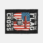 Couverture Polaire On-back Stand For Flag Kneel Cross Patriotic Chris (Devant (Horizontal))