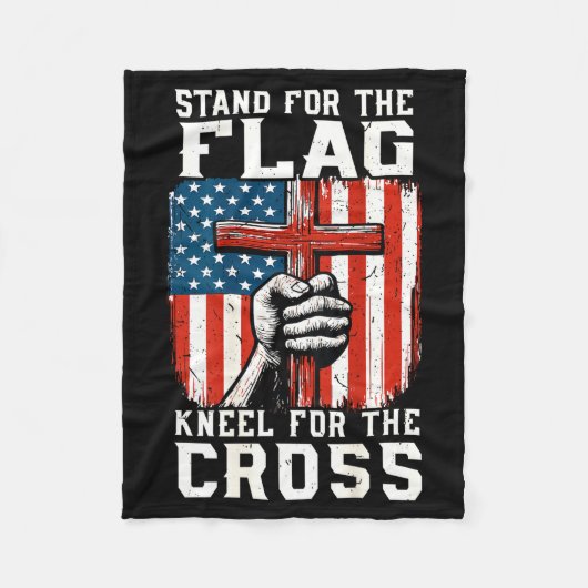 Couverture Polaire On-back Stand For Flag Kneel Cross Patriotic Chris (Devant)