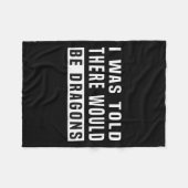 Couverture Polaire On M'A Dit Qu'Il Y Aurait Des Dragons Drôle Dragon (Devant (Horizontal))