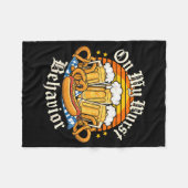 Couverture Polaire On My Wurst Behavior Retro Groovy Beer (Devant (Horizontal))