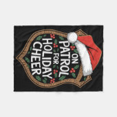 Couverture Polaire On Patrol For Holiday Cheer Christmas Security  (Devant (Horizontal))
