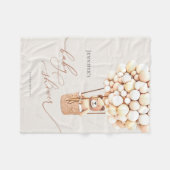 Couverture Polaire On Peut Attendre ! Baby shower (Devant (Horizontal))