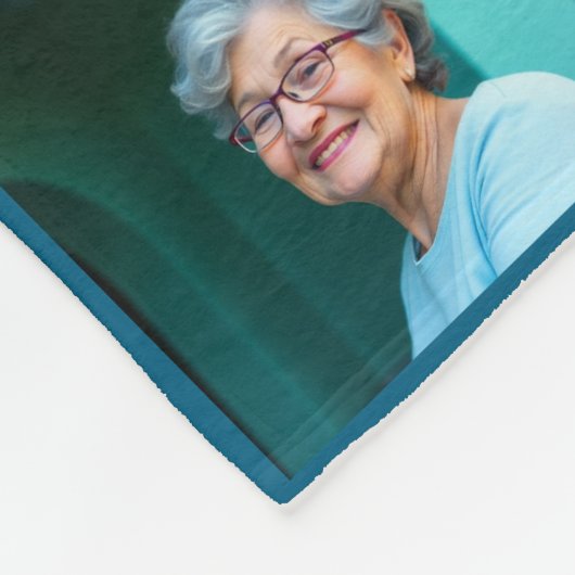 Couverture Polaire On t'aime grand-mère | Collage photo de Modern Hea (Coin)