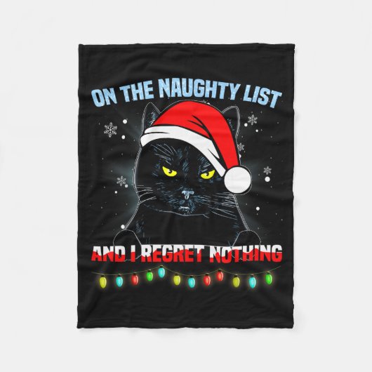 Couverture Polaire On The Naughty List And I Regret Nothing Cat Chris (Devant)