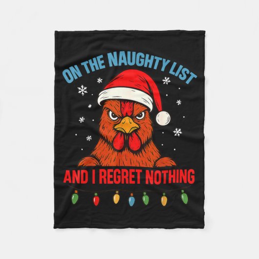 Couverture Polaire On The Naughty List And I Regret Nothing Chicken C (Devant)