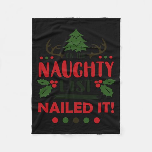 Couverture Polaire On The Naughty List Nailed It Christmas (Devant)