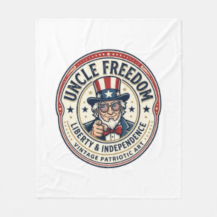 Couverture Polaire Oncle Freedom Patriotique Oncle Sam Personnage Fon