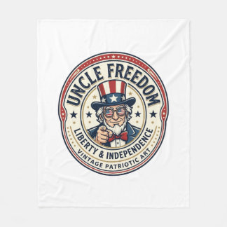 Couverture Polaire Oncle Freedom Patriotique Oncle Sam Personnage Fon
