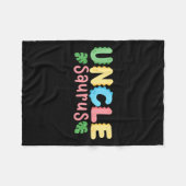 Couverture Polaire Oncle Saurus Enfants Dinosaur Anniversaire Famille (Devant (Horizontal))