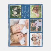 Couverture Polaire Oncle We Love You Photo Collage Blue (Devant)