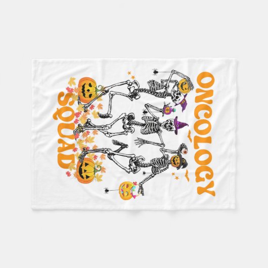 Couverture Polaire Oncology Squad Skeleton Citrouille Fall Leçons Éff (Devant (Horizontal))