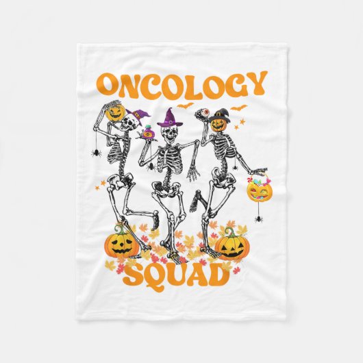Couverture Polaire Oncology Squad Skeleton Citrouille Fall Leçons Éff (Devant)