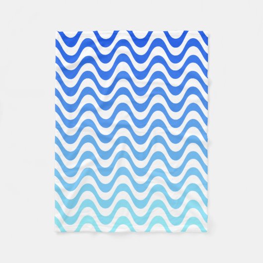 Couverture Polaire Ondes bleues dégradantes (Devant)