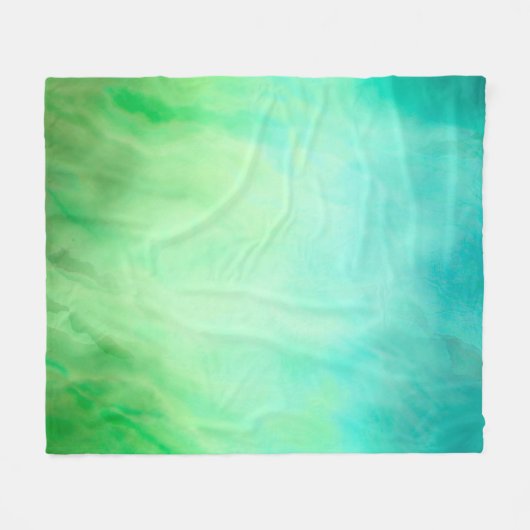 Couverture Polaire Ondes d'aquarelle océanique (Devant (Horizontal))