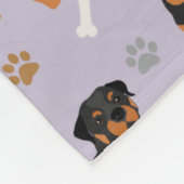 Couverture Polaire Ondes de chien et pattes de rotative (Coin)