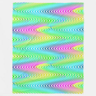 Couverture Polaire Ondes de couleur néon Stripes motif sans couture