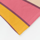 Couverture Polaire Ondes de style rétro rose et orange (Coin)
