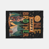 Couverture Polaire One Happy Brother Camper 1st Birthday Camng Bear  (Devant (Horizontal))