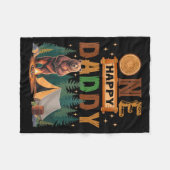 Couverture Polaire One Happy Daddy Camper 1st Birthday Camng Bear  (Devant (Horizontal))
