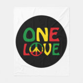 Couverture Polaire One Love, Reggae design (Devant)