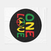 Couverture Polaire One Love, Reggae design (Devant (Horizontal))