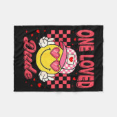 Couverture Polaire One Loved Dude Checkered Heart Valentines Day Boys (Devant (Horizontal))