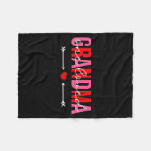 Couverture Polaire One Loved Grandma Valentines Day Family Matching  (Devant (Horizontal))