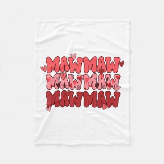 Couverture Polaire One Loved Mawmaw Valentine Mawmaw Heart Happy Vale (Devant)