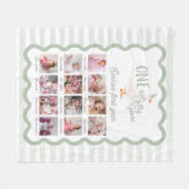 Couverture Polaire One Silly Goose 1st Birthday Photo Sign (Devant (Horizontal))