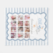 Couverture Polaire One Silly Goose 1st Birthday Photo Sign (Devant (Horizontal))