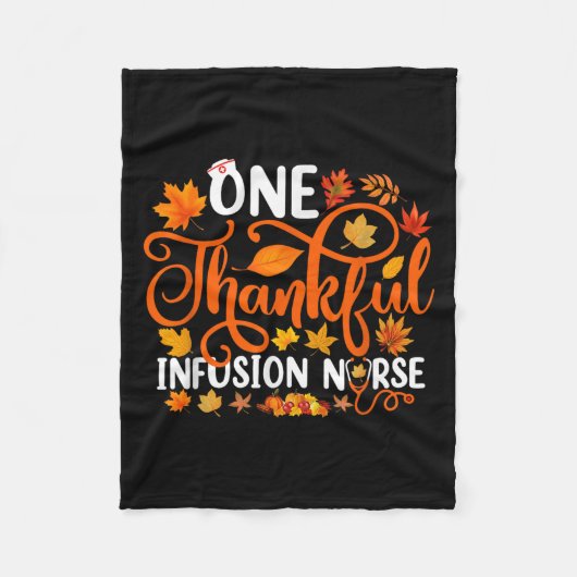 Couverture Polaire One Thankful Infusion Nurse Funny Fall Autumn Than (Devant)
