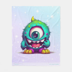 Couverture Polaire Onecru B est le petit monstre joyeux et à un oeil