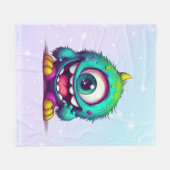 Couverture Polaire Onecru B est le petit monstre joyeux et à un oeil (Devant (Horizontal))