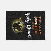Couverture Polaire Only The Holy Ghost - Funny Anti Halloween Christi (Devant (Horizontal))