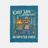 Couverture Polaire Only You Can Prevent Dumpster Fires Funny Racoon M (Devant)