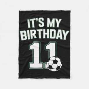 Couverture Polaire Onze Football C'est Mon Anniversaire 11 Joueurs Je