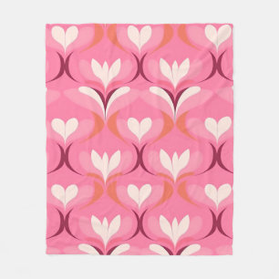 Couverture Polaire Oogne de coeur rose chic