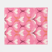 Couverture Polaire Oogne de coeur rose chic (Devant (Horizontal))