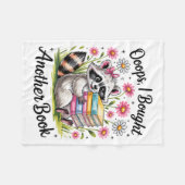 Couverture Polaire Oops I Bought Another Book Funny Cute Raccoon Read (Devant (Horizontal))