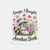 Couverture Polaire Oops I Bought Another Book Funny Cute Raccoon Read (Devant)