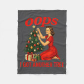 Couverture Polaire Oops I Got Another Tree Funny Retro Christmas  (Devant)