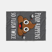 Couverture Polaire Op Happens So Fluwice Funny Toilet Humor  (Devant (Horizontal))