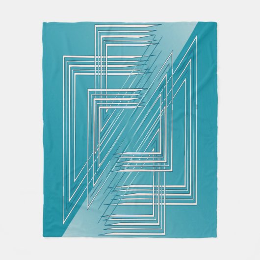 Couverture Polaire Opal Turquoise blanc (Devant)