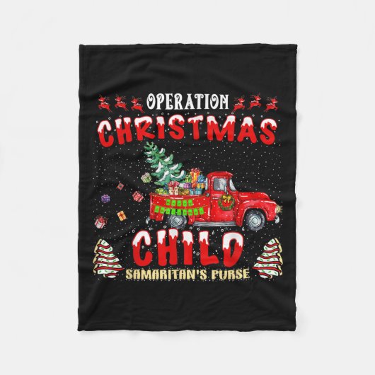 Couverture Polaire Operation Christmas Child Funny Family Matching Xm (Devant)