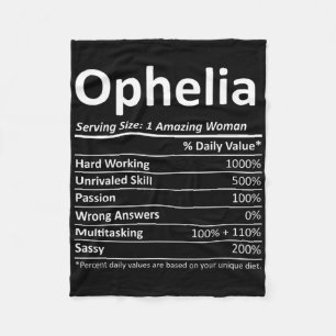 Couverture Polaire Ophelia Nutrition Personalized Funny Christma