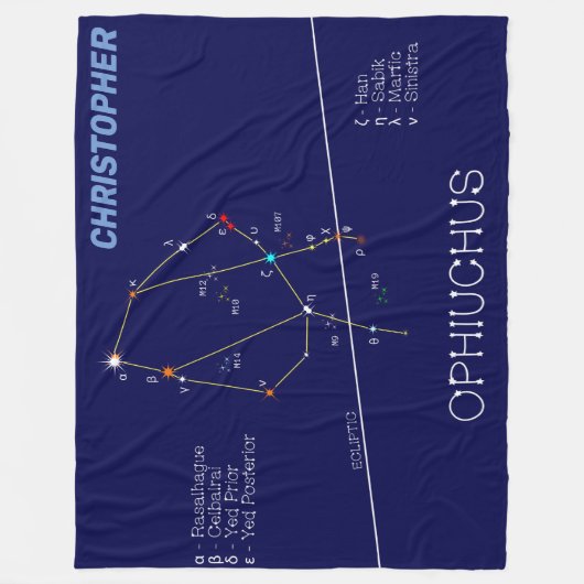 Couverture Polaire Ophiuchus de constellation zodiaque (Devant)