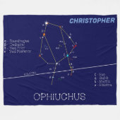 Couverture Polaire Ophiuchus de constellation zodiaque (Devant (Horizontal))